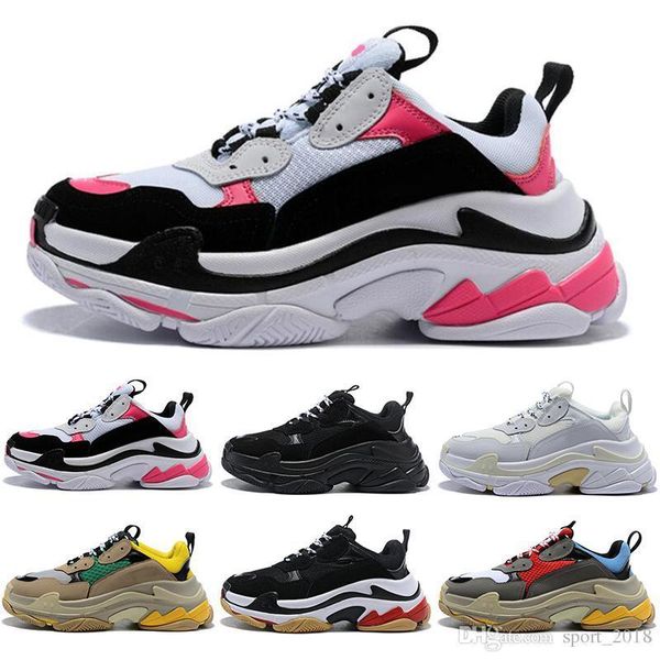

fashion designer paris 17fw triple s sneakers for men women black red white green casual dad shoes tennis luxury increasing shoe36-45