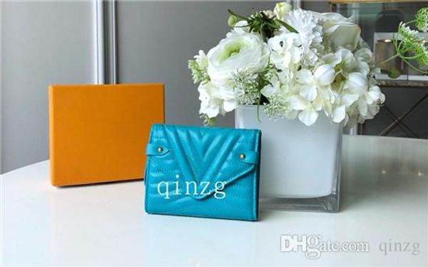 

горячей! оптовый 2018 известный бренд моды роскошный дизайнер женщин натуральная кожа кошелек леди слот для кредитных карт короткий кошелек, Red;black