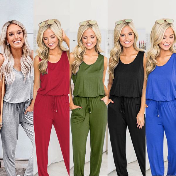

sleeveless jumpsuit women long romper 2019 new summer women lady fashion jumpsuit coveralls female black bow jumpsuits, Black;white
