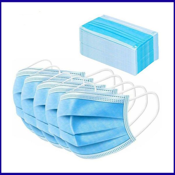 

новая 3 слойная одноразовая маска антипылевой туман рот муфельные маски для лица антибактериальные маски для лица дышащая крышка рта mascher