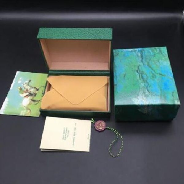 

2020 luxury mens for rolex watch wooden box original inner outer woman's watches boxes papers gift bag men wristwatches box 1653, Black;blue