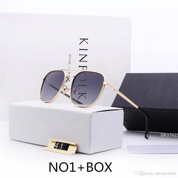 

mens sunglasses fashion sunglasses man adumbral glasses uv400 with box style p41 5 color r37623, White;black