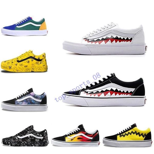 

Оригинальные женские Старый Skool Мужчины Повседневная обувь Rock Flame Yacht Club скейтборд мужская спорта кроссовки кроссовки Размер 36-44