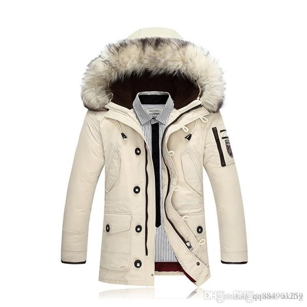 

новый мужской пуховик 2019winter - это полноцветный и утолщенный мужской пуховик средней длины с мужскими зимними пальто, Black