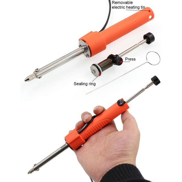 

electric solder iron vacuum solder sucker desoldering pump iron gun welding tool possessing fast heat dissipation welding gun