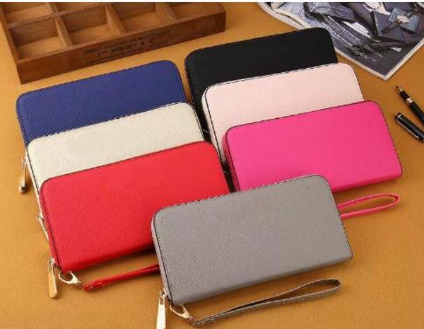 

2019 new wallets fashion women wallet famous brand single zipper wallets female pu leather purse 7 colors 0033 wallet, Red;black