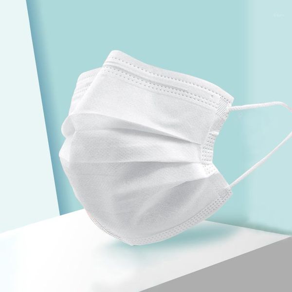 

in stock white face masks 3-layer breathable and comfortable for blocking dust air pollution protection pack disposable masks 50pcs/lot1