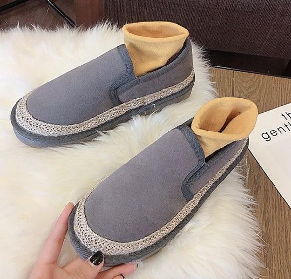 

cotton shoes women winter 2019 new fashion plus velvet warm waterproof net red thick bottom snow boots bread shoes, Black