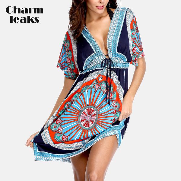 

charmleaks women' swimwear cover up chiffon tassel bikini coverup ladies kaftan swimsuit tunic beachwear, Blue;gray