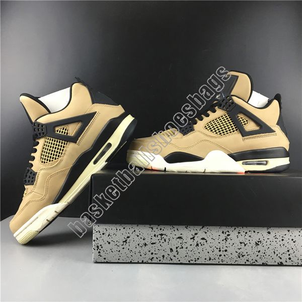 

layer leather 4s mushroom pearl milk tea color basketball shoes luxury running shoes man sports sneakers with ing