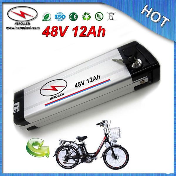 Fahrradbatterie 700 W, elektrische Batterie, 48 V, 12 Ah, 3,7 V, 2500 mAh, 18650 Zellengehäuse, Aluminium 13 S, 15 Ampere, BMS + CC/CV 54,6 V