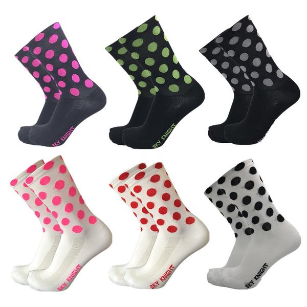 

men's running women socks professional wave point cycling riding bicycle bike football socks breathable basketball sport, Black