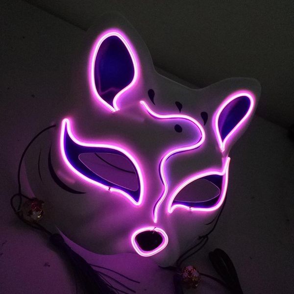 

halloween mask led maske light up party masks pvc cat face mask