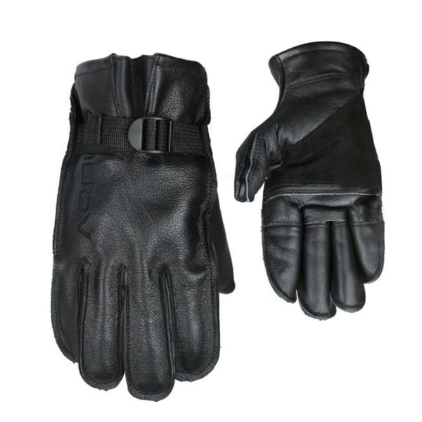 

black outdoor sports full finger cowhide gloves rock climb downhill hiking riding anti slip wear resistant gloves