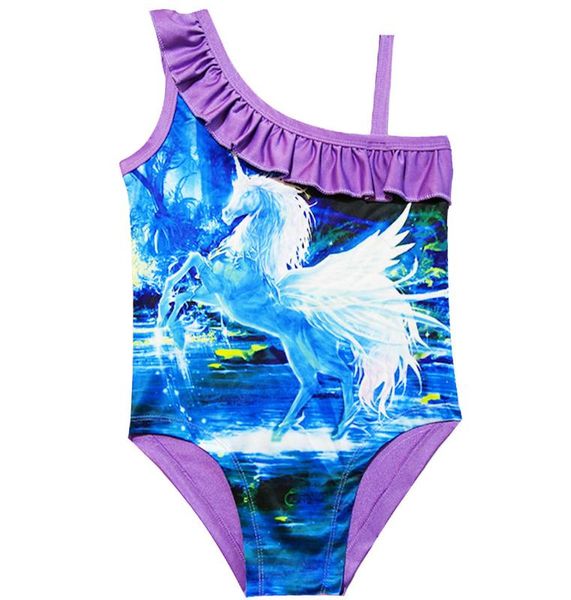 

new 2-10 years girls swimsuit one piece unicorn children's swimwear for girls swimming beachwear clothes unicorn swimsuit cz892