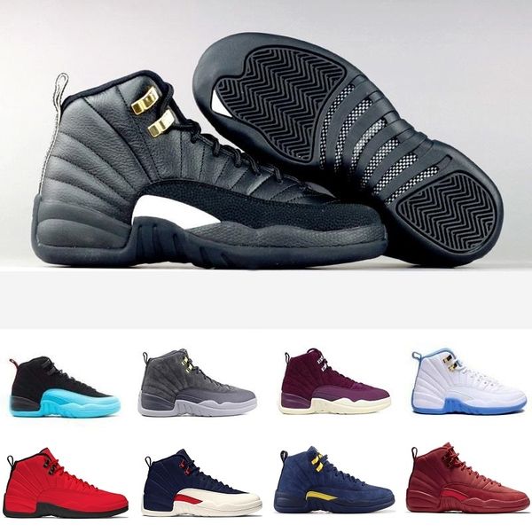 

новые 12 12s баскетбол обувь мужчины женщины ovo белый утепленных такси flu game gs бароны playoffs gym французский синий varsity красный ny, Black