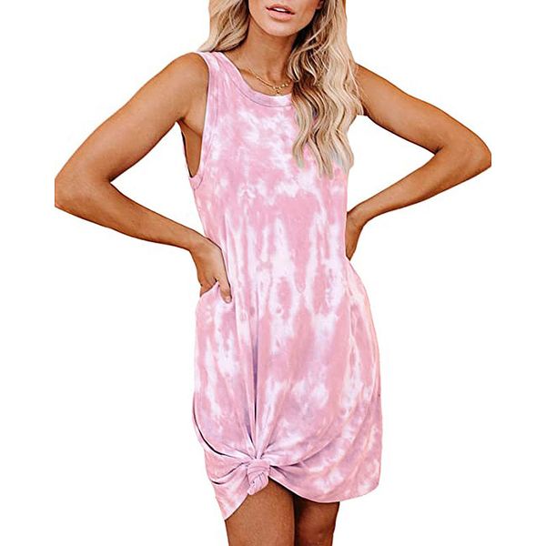 

fashion womens designer printed dresses 2020 new arrival sleeveless casual dresses quality female vest dress 5 colors size s-2xl, Black;gray