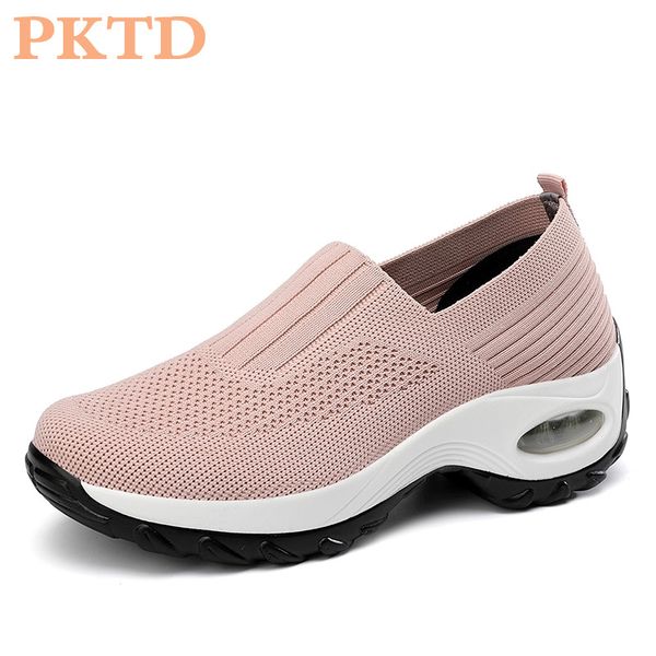 

women's walking shoes european and american style shallow air cushion sports fashion breathable sleeve feet large size 35-42