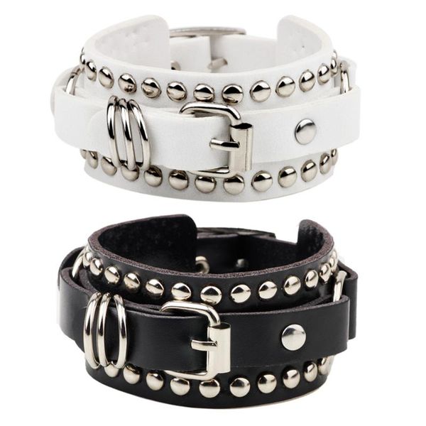 

european fashion cool punk rivet belt bracelet bangle wristband, Golden;silver