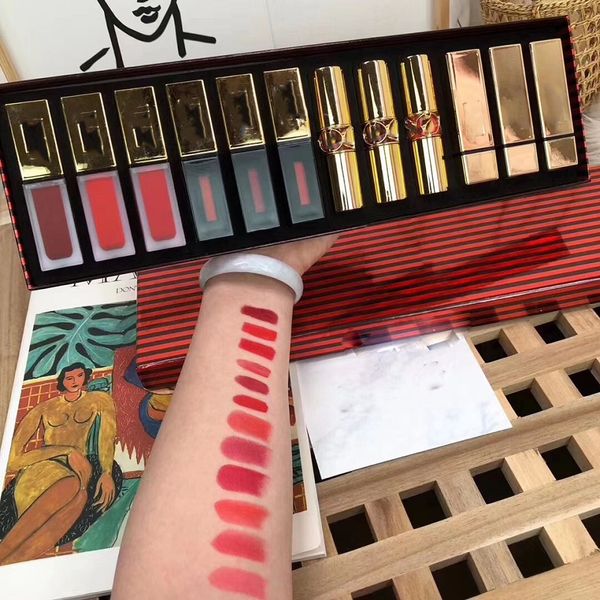 

12pcs/set makeup matte lipstick set lipgloss rouge a levre make up lipsticks 12 colors epacket +gift