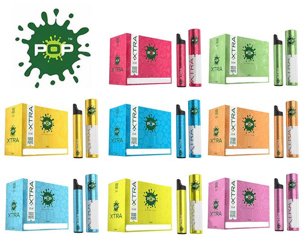 

Newest POP XTRA Disposable Device Kit 550mAh Battery 3.5ml Cartridges 1000Puffs Vape Pen empty Bidi Stick MR VAPOR HYPPE BAR