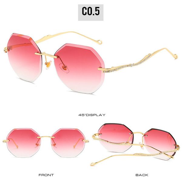 

безрамное sunglasse безрамное солнцезащитные очки урожай ретро светлый цвет солнцезащитные очки женщины 2019 прозрачные очки очки gafas супе