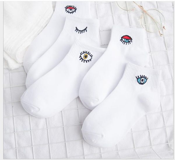 

clean eyes, pure colored short cylinder, all-cotton women's boat socks college wind socks, Black