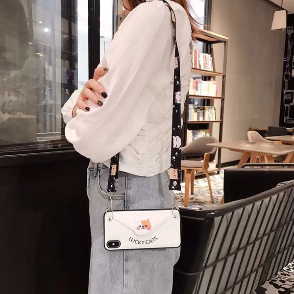 

2020 case применим iphone11 11pro max xr xsmax x / xs защитных рукава cu c мобильного телефон чехол кобура пояс lanyard карта мода кошелька