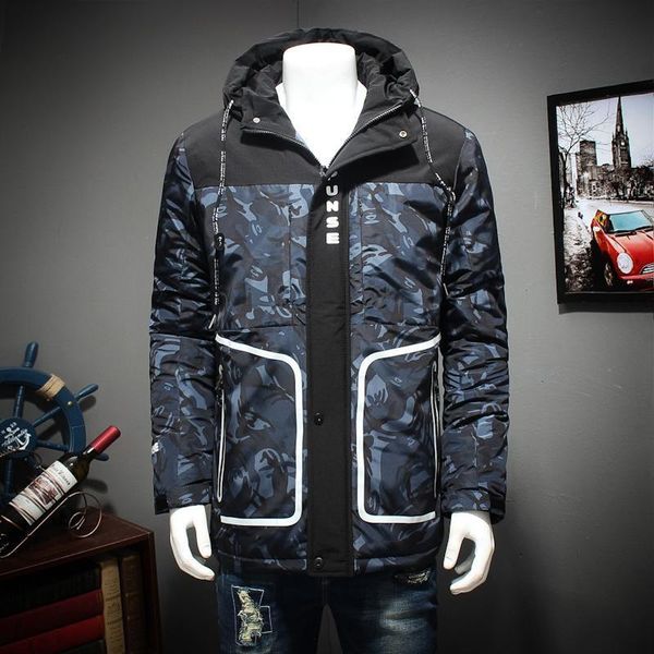 

8xl 6xl 5xl 20 8 mens winter parkas coat men's jacket casual cotton jackets winter mid-long parka hombre men brand clothing clot, Black
