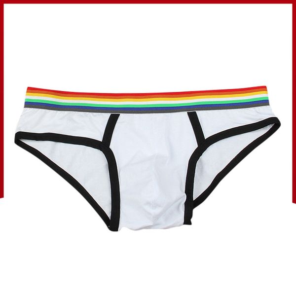

men's underwear briefs fashion colourful solid comfortable 95% cotton underwear briefs 2019, Black;white