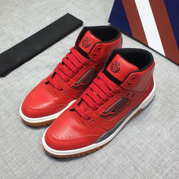 

19ss men's high shoes leather casual shoes high-quality non slip and wear-resistant sheep leather belt, packed in the original box