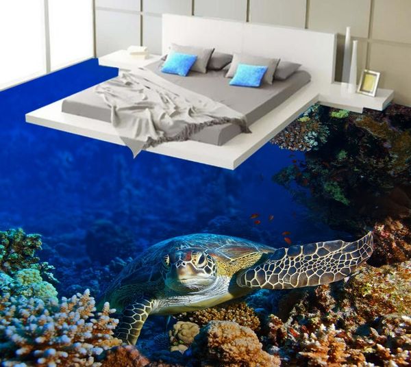

self-adhesive] 3d turtle 1215 floor wallpaper mural wall print decal wall murals