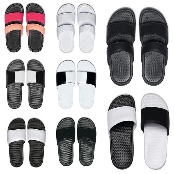 

fashion good quality men women designer slippers black white red striped sandals causal non-slip summer slippers flip flops slipper