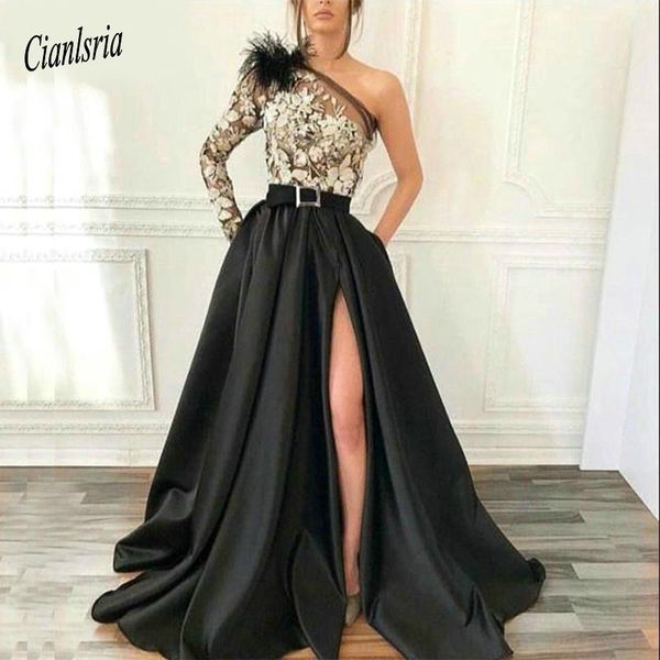 

new arrival long sleeve black kaftan dubai evening dress 2019 ever pretty evening dresses muslim dress party, White;black