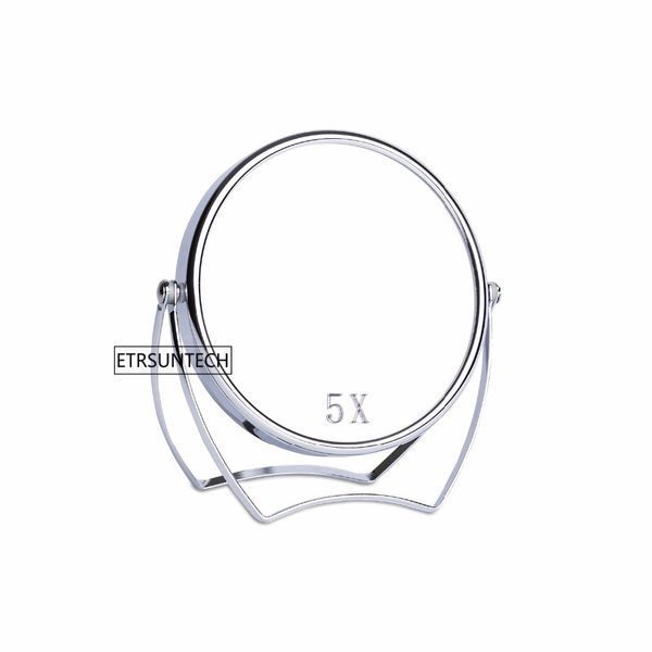 

70pcs 5" 360 rotation hd 5x magnifying doublemakeup mirror home office decoration korea deskstanding cosmetic dresser mirror