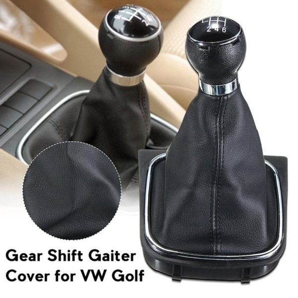 

6 speed car gear shift knob lever shifter stick gaiter boot cover for vw sagitar golf