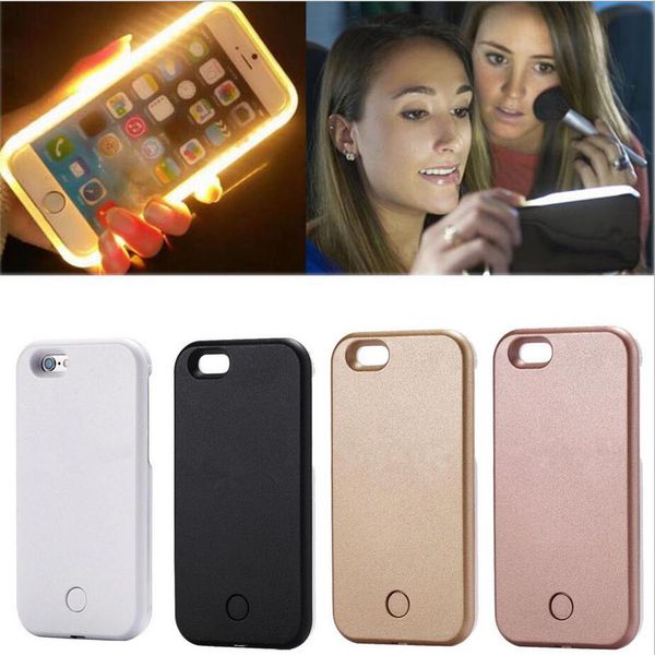 

Illuminated led glowing Flashlight Selfie Light Cell Phone Case Cover Luminous for iPhone 6 6s 6plus 6splus 7 7plus 8 8plus x