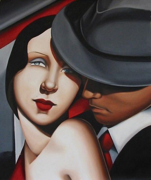 

tamara de lempicka girl in love home decor handpainted & hd print oil painting on canvas wall art canvas pictures 191129