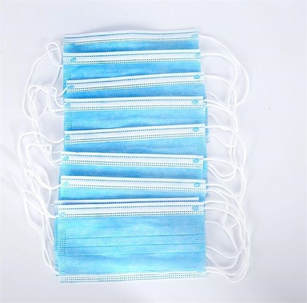 

dhl ship spot 3 layer non woven hypoallergenic mask blue dust proof ear hanging masks 5gjl