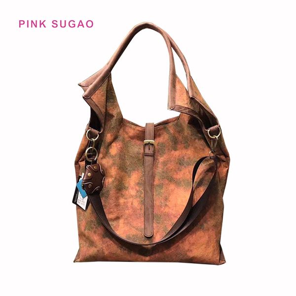 

Pink sugao designer handbag tote bags women luxury shoulder bag retro styles purses new fashion pu letaher high quality handbag crossbody