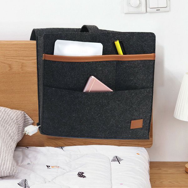 

large pouch felt bedside organizer sofa pocket couch magazines living room desk phone holder hanging storage bag dorm home chair