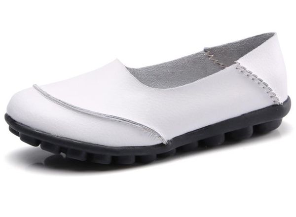 

women shoes leather flats women's casual shoes 1059, Black