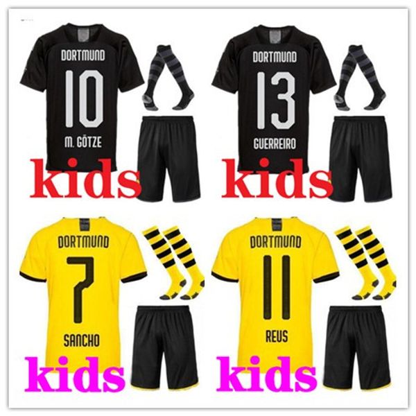 

Kid 2019 2020 football kit boru ia dortmund occer jer ey 19 20 maillot de football m gotze reu football hirt kid footbal kit