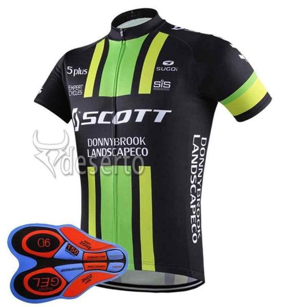 

2020 scott team cycling short sleeves jersey (bib )shorts sets cycling clothing breathable outdoor mountain bike sportswear 92820j, Black;red