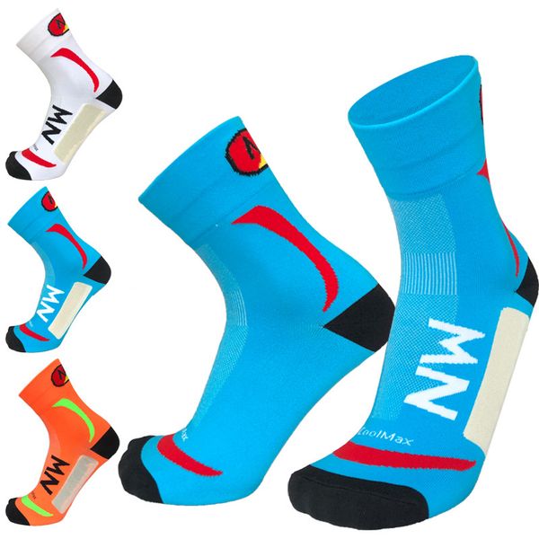 

men women cycling socks breathable road bicycle socks outdoor sports racing ky-2, Black