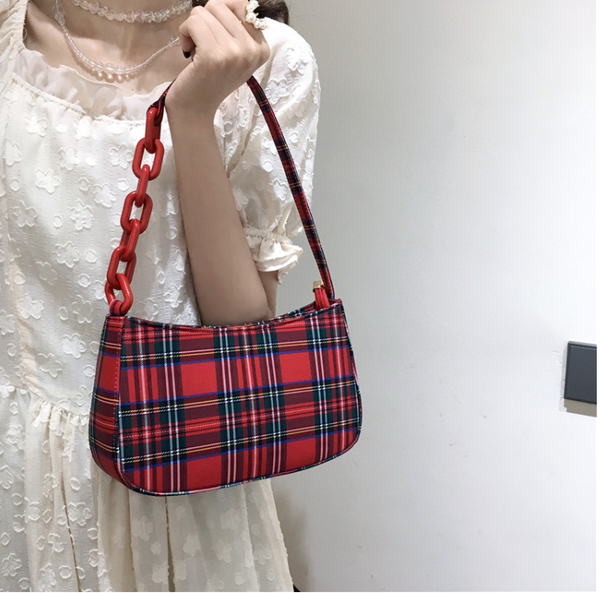 

fashion women messenger bag female small handbag baguette girl shoulder bag cute summer spring grid kiou7