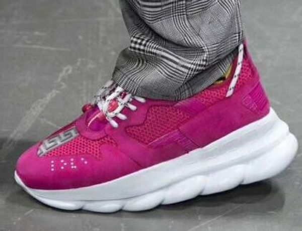 

lates new chain reaction casual shoes brand mens designer casual shoes trainers sneakers lightweight chain-linked designer shoes vv807, Black