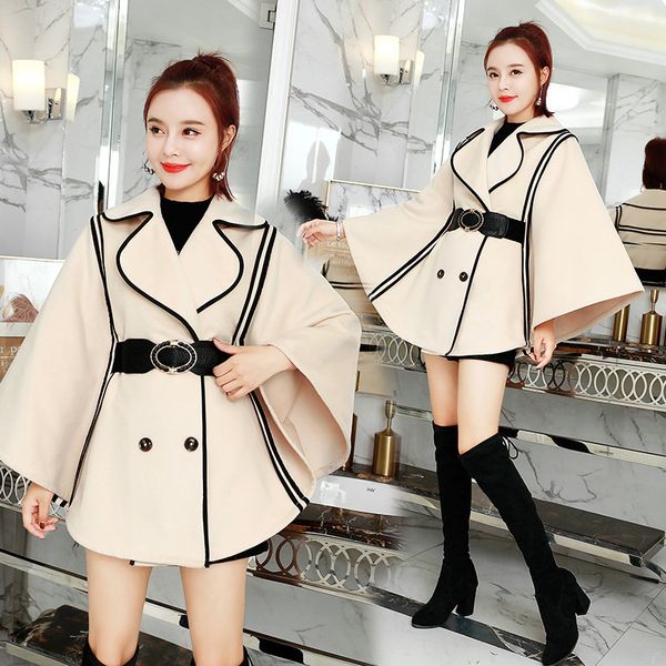 

loose coat chic sweater women cardigan beharajuku maneau femme hiver sueter mujer truien dames korean cloak overcoat, White