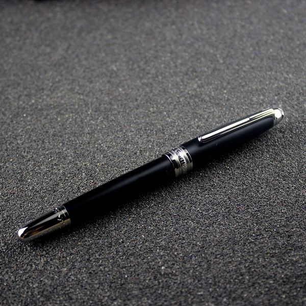 

handmade black matte rollerball pen men student vintage stationery products school office supplies ballpoint pens 3d pen gift, Blue;orange