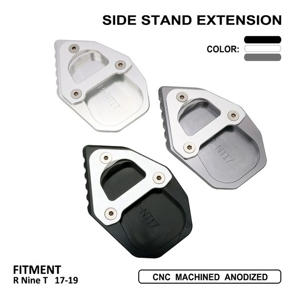 

motorcycle kickstand side foot stand extension pad support plate enlarge stand for r nine t 2017 2018 2019